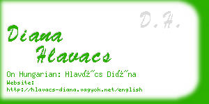diana hlavacs business card
